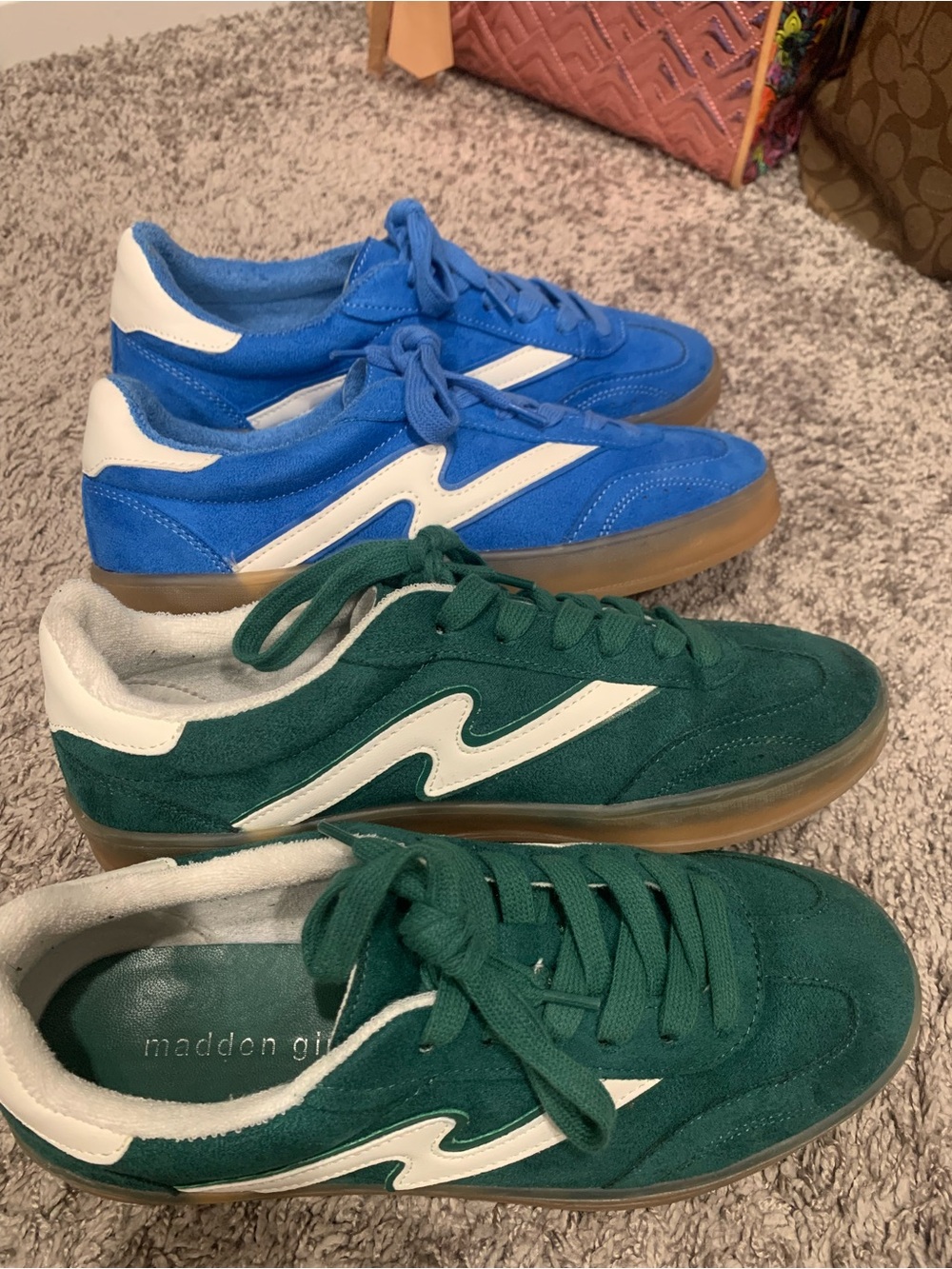 Madden Girl Suede Sneakers - Blue & Green NWOT